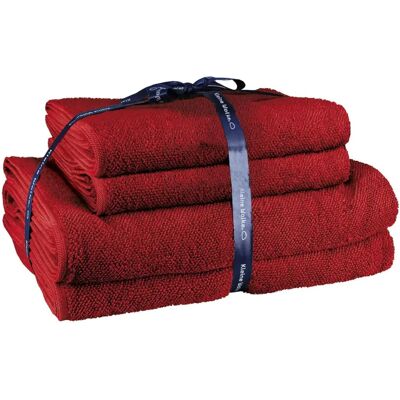 KLEINE WOLKE Chill Rubin 4-teilige Baumwollhandtuch-Set KLEINE WOLKE Chill Rubin 4-teilige Baumwollhandtuch-Set