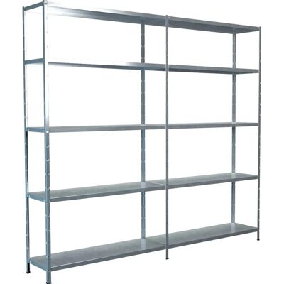 SCHULTE REGALWELT Metall Regalschrank - 10 verstellbare Böden - 2000x2200x350 mm - Silber SCHULTE REGALWELT Metall Regalschrank - 10 verstellbare Böden - 2000x2200x350 mm - Silber