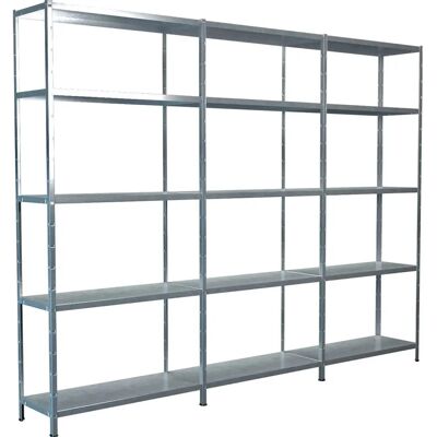 SCHULTE REGALWELT Stahlspeicherregal - 15 verstellbare Böden - 260x35x200cm SCHULTE REGALWELT Stahlspeicherregal - 15 verstellbare Böden - 260x35x200cm