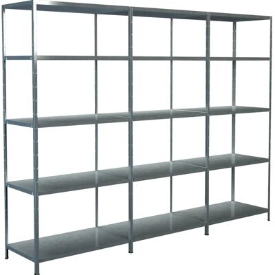 Schulte Regalwelt Stahlregal - 15 Böden - 260x50x200cm Schulte Regalwelt Stahlregal - 15 Böden - 260x50x200cm