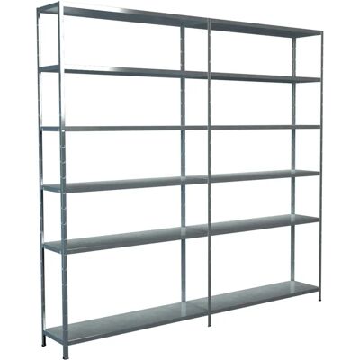 Schulte Regalwelt Steckregal - Verstellbares Metallregal - 2300x2400x350 mm Schulte Regalwelt Steckregal - Verstellbares Metallregal - 2300x2400x350 mm
