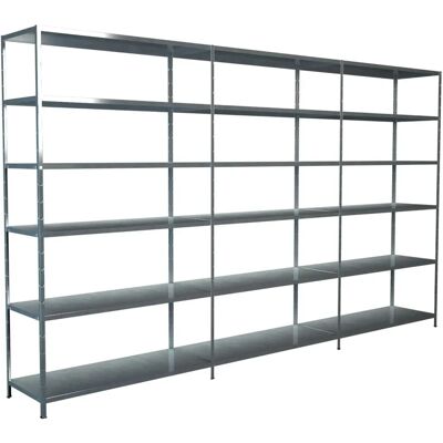 Schulte Regalwelt Modulares Regalsystem - 18 Böden - Silber Schulte Regalwelt Modulares Regalsystem - 18 Böden - Silber