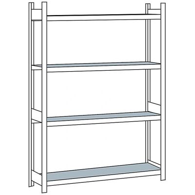 SCHULTE Stahlschrank - Schwerlast, Verstellbar, 150x40x250 cm - Regal SCHULTE Stahlschrank - Schwerlast, Verstellbar, 150x40x250 cm - Regal