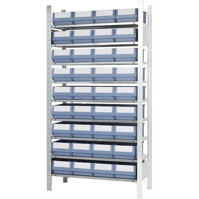Estantería modular Eurokraft pro - 36 cajas, 9 baldas Estantería modular Eurokraft pro - 36 cajas, 9 baldas