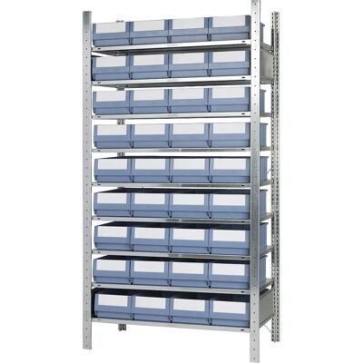 Eurokraft pro Mensole Modulari - 2000mm, 36 Scatole, 9 Ripiani Eurokraft pro Mensole Modulari - 2000mm, 36 Scatole, 9 Ripiani