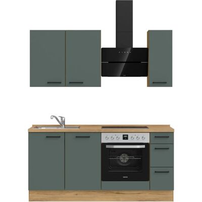 NOBILIA - Easytouch premium - mineralgrün ultramatt - Eiche Sierra Nachbildung NOBILIA - Easytouch premium - mineralgrün ultramatt - Eiche Sierra Nachbildung