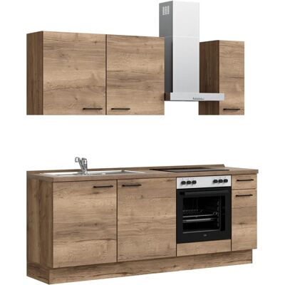 Nobilia Structura basic Küchenzeile - Komplettküchen-Set, Braun Nobilia Structura basic Küchenzeile - Komplettküchen-Set, Braun