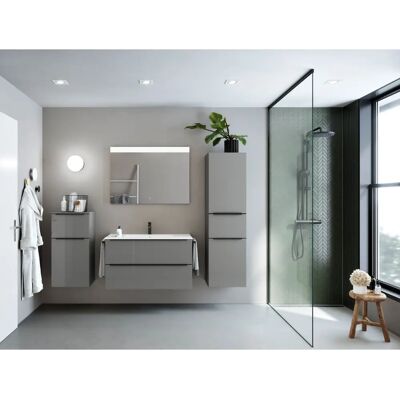 NOBILIA Levere Badezimmer-Set - Hochglanz Grau NOBILIA Levere Badezimmer-Set - Hochglanz Grau