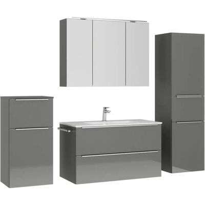 NOBILIA Levere Grau Badezimmermöbel-Set - Badmöbel-Set NOBILIA Levere Grau Badezimmermöbel-Set - Badmöbel-Set