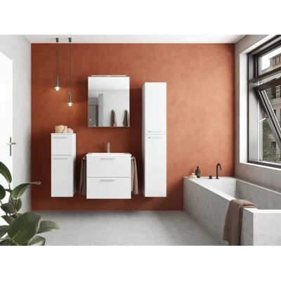 NOBILIA Tolvina Weiß Hochglanz Badezimmermöbel-Set - Badmöbel NOBILIA Tolvina Weiß Hochglanz Badezimmermöbel-Set - Badmöbel