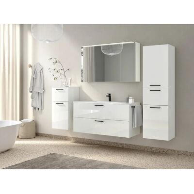 Nobilia - Tolvin - Alpinweiß Glanz - Badezimmermöbelset Nobilia - Tolvin - Alpinweiß Glanz - Badezimmermöbelset