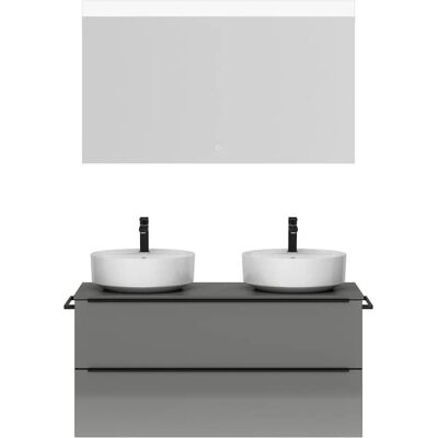 Nobilia Alvene - Schiefergrau - 120x48x184 - Badmöbel-Set Nobilia Alvene - Schiefergrau - 120x48x184 - Badmöbel-Set