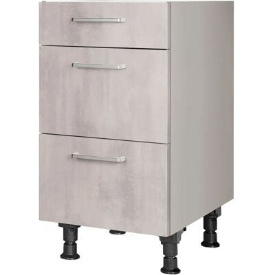 Nobilia - Riva - Betongrau Front - 45x87x58 cm - Unterschrank Nobilia - Riva - Betongrau Front - 45x87x58 cm - Unterschrank