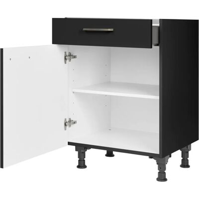 Nobilia Touch Küchenunterschrank - Soft-close, verstellbar, MDF Stahl Nobilia Touch Küchenunterschrank - Soft-close, verstellbar, MDF Stahl
