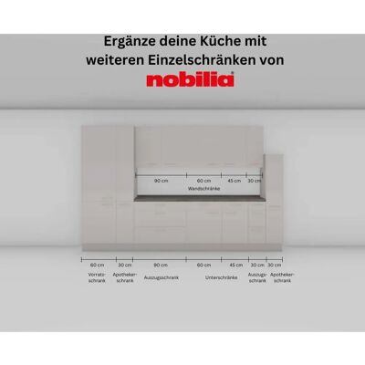nobilia Touch Hängeschrank - Soft-Close Türen, Höhenverstellbare Füße, Vormontiert nobilia Touch Hängeschrank - Soft-Close Türen, Höhenverstellbare Füße, Vormontiert