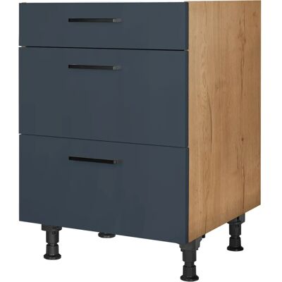 NOBILIA Easytouch Küchenunterschrank - 60x87x58,3cm, Fjordblau ultramatt NOBILIA Easytouch Küchenunterschrank - 60x87x58,3cm, Fjordblau ultramatt