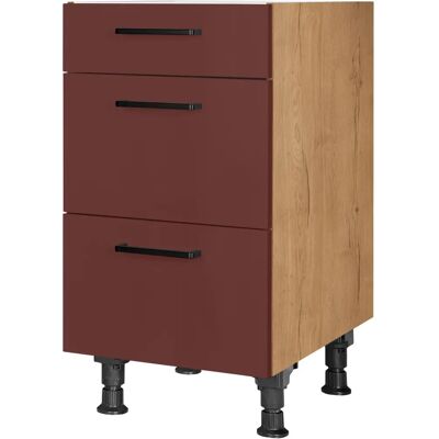 Nobilia Easytouch - Höhenverstellbarer Unterschrank - Rostrot ultramatt Nobilia Easytouch - Höhenverstellbarer Unterschrank - Rostrot ultramatt