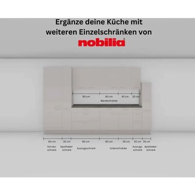 Nobilia Riva Küchenunterschrank - 2 Türen, höhenverstellbar, Soft-Close Nobilia Riva Küchenunterschrank - 2 Türen, höhenverstellbar, Soft-Close