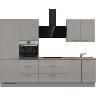 Nobilia Taupe Küchenzeile - Soft-Close Türen - 300cm Breit Nobilia Taupe Küchenzeile - Soft-Close Türen - 300cm Breit