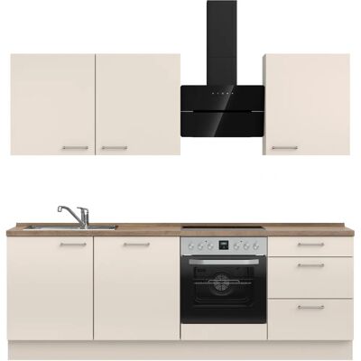 Nobilia Abera Beige Küchenzeile - Komplett, Soft-Close, Modern Nobilia Abera Beige Küchenzeile - Komplett, Soft-Close, Modern
