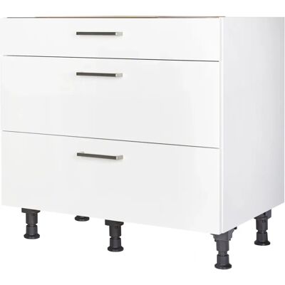 Nobilia Touch Küchenunterschrank - Alpinweiß supermatt, 90cm breit Nobilia Touch Küchenunterschrank - Alpinweiß supermatt, 90cm breit