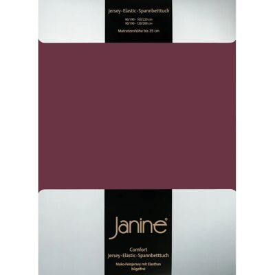 Janine Burgunder Spannbettlaken - Elastisch, 180-200x200-220cm Janine Burgunder Spannbettlaken - Elastisch, 180-200x200-220cm