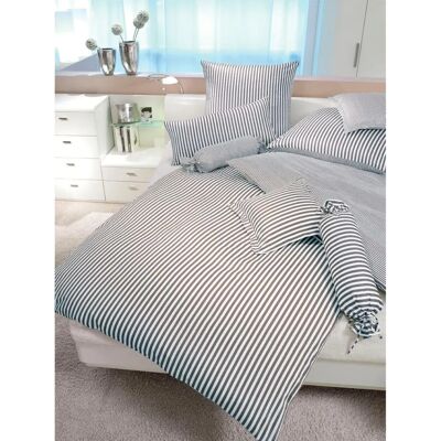 Janine Modernclassic 80x80cm Kissenbezug - Streifen Mako-Satin Janine Modernclassic 80x80cm Kissenbezug - Streifen Mako-Satin