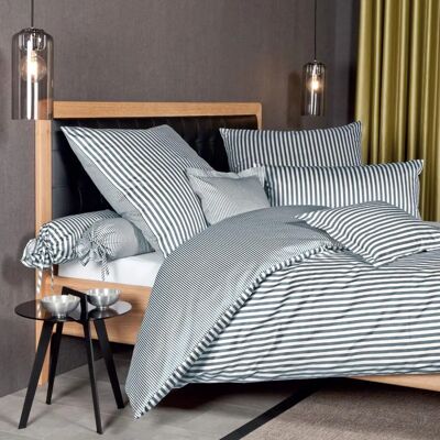 Janine Mako-Satin Kissenbezug 80x40cm - Streifenmuster Janine Mako-Satin Kissenbezug 80x40cm - Streifenmuster