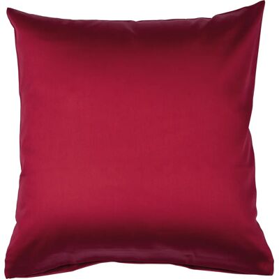 Janine Bordeaux Mako Satin Kissenbezug - 80x80 cm Janine Bordeaux Mako Satin Kissenbezug - 80x80 cm