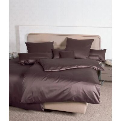 Janine Mako Satin Braun 80x80cm Kissenbezug - Kissenbezug Janine Mako Satin Braun 80x80cm Kissenbezug - Kissenbezug
