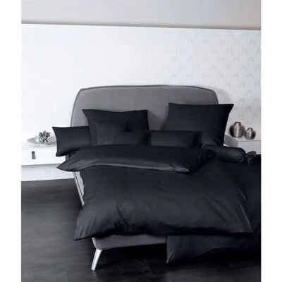 Janine Mako-Satin Bettwäsche - Schwarz - 3-teiliges Set Janine Mako-Satin Bettwäsche - Schwarz - 3-teiliges Set