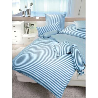 Janine Blaue Mako-Satin Wendebettwäsche - Bettwäsche Janine Blaue Mako-Satin Wendebettwäsche - Bettwäsche