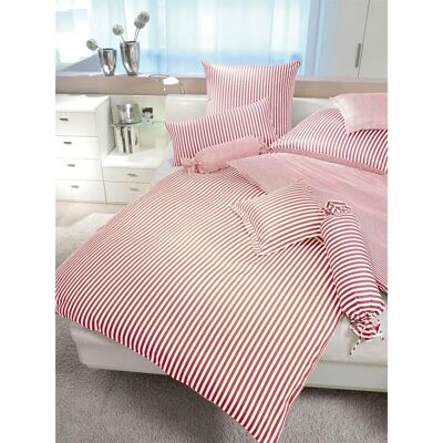 Janine Modernclassic Kissenbezug - 80x80cm Rot Streifen Janine Modernclassic Kissenbezug - 80x80cm Rot Streifen