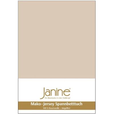 Janine Mako-Feinjersey Spannbettlaken - 140-160x200 cm - Beige Janine Mako-Feinjersey Spannbettlaken - 140-160x200 cm - Beige