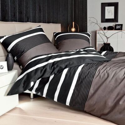 Janine Mako Satin Bettwäsche-Set - 135x200cm & 80x80cm - Braun - Bettwäsche Janine Mako Satin Bettwäsche-Set - 135x200cm & 80x80cm - Braun - Bettwäsche