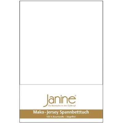 JANINE Modell 5007 - Mako-Jersey Spannbettlaken - Weiß JANINE Modell 5007 - Mako-Jersey Spannbettlaken - Weiß