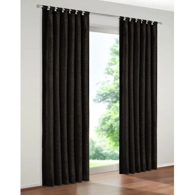 WIRTH Trondheim Chenille Schwarzer Vorhang - Gardine WIRTH Trondheim Chenille Schwarzer Vorhang - Gardine