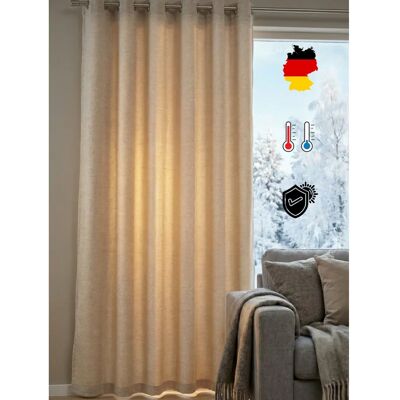 WIRTH Trondheim 328 g/m² Beigegardine - Vorhang WIRTH Trondheim 328 g/m² Beigegardine - Vorhang