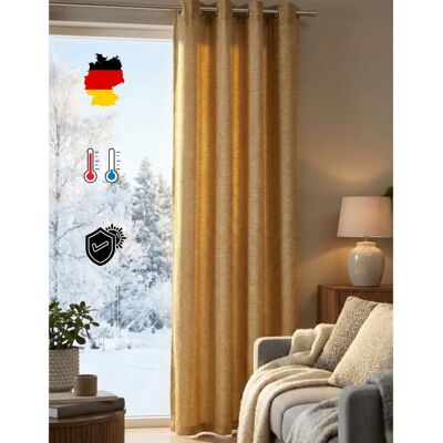 WIRTH Trondheim 328 g/m² Gelber Vorhang - Gardinen WIRTH Trondheim 328 g/m² Gelber Vorhang - Gardinen