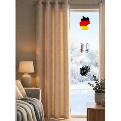 WIRTH Trondheim 328 g/m² Beige Vorhang - Gardine WIRTH Trondheim 328 g/m² Beige Vorhang - Gardine