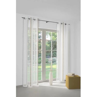 WIRTH Chloé Braune Blumenmuster Gardine - Fensterdekoration WIRTH Chloé Braune Blumenmuster Gardine - Fensterdekoration