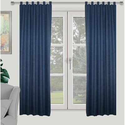 WIRTH Toco-Uni Vorhang 132x200cm Blau Chenille Energiesparend WIRTH Toco-Uni Vorhang 132x200cm Blau Chenille Energiesparend