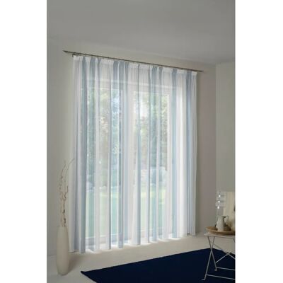 WIRTH TARA Blaue Gardine - 225x600 cm, Faltenband, Polyester WIRTH TARA Blaue Gardine - 225x600 cm, Faltenband, Polyester