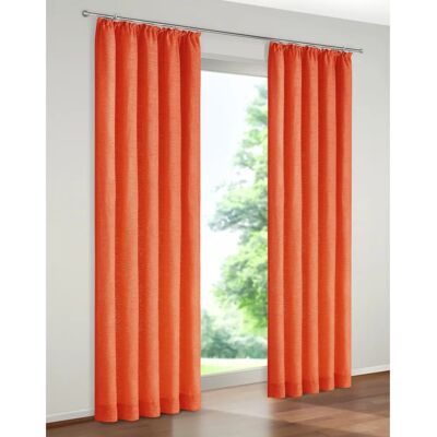 WIRTH Warnow Orange Thermo Chenille Vorhang - Gardine WIRTH Warnow Orange Thermo Chenille Vorhang - Gardine