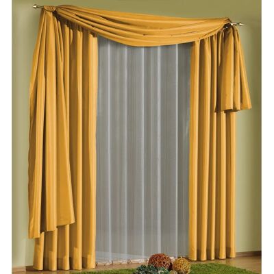 WIRTH Daria Gelbe Gardine - 145x135 cm - Polyester WIRTH Daria Gelbe Gardine - 145x135 cm - Polyester