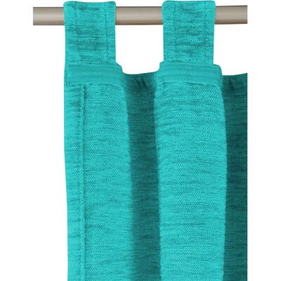 WIRTH Trondheim 328 g/m² Blau (türkis) Gardine - 245x270 cm, Schlaufen WIRTH Trondheim 328 g/m² Blau (türkis) Gardine - 245x270 cm, Schlaufen