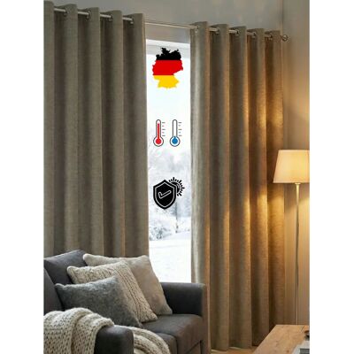 WIRTH Trondheim 328 g/m² Taupe Vorhang WIRTH Trondheim 328 g/m² Taupe Vorhang