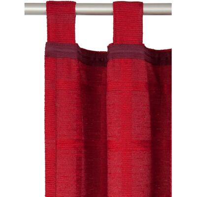 WIRTH Toco-Karo Vorhang - Chenille, Rot, 245cm x 132cm WIRTH Toco-Karo Vorhang - Chenille, Rot, 245cm x 132cm