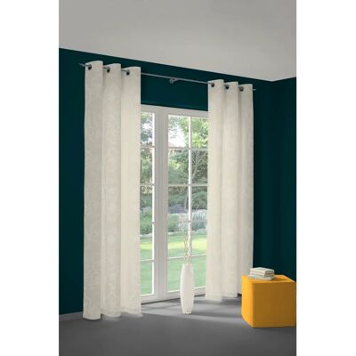 WIRTH Dangard Beiger Vorhang - Blumenmuster, 225x135cm - Gardine WIRTH Dangard Beiger Vorhang - Blumenmuster, 225x135cm - Gardine