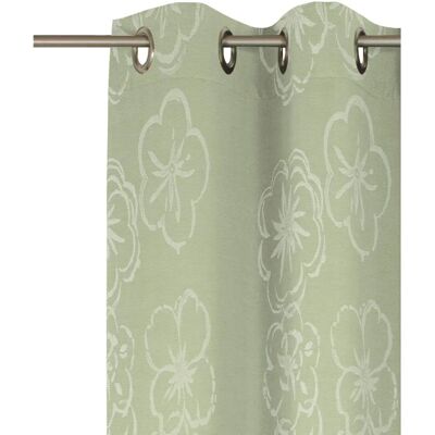 WIRTH Dangard Vorhang - Blumenmuster, Grün, 135x145cm WIRTH Dangard Vorhang - Blumenmuster, Grün, 135x145cm